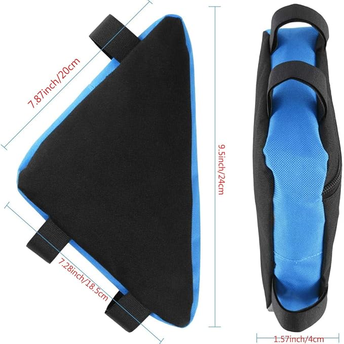 Bike Triangle Frame Bag - Bike Bicycle Storage Top Tube Bag Pack Triangle Pouch Road Mountain Cycling Strap Saddle Bag for Road Bikes Mountain Commute Bikes