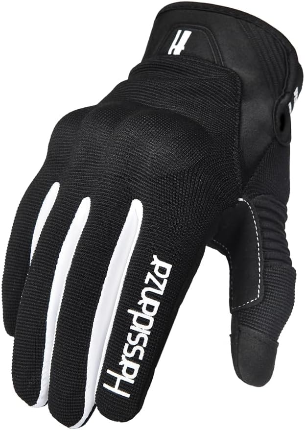 Harssidanzar Motorcycle Gloves Men Full Finger Riding Touchscreen Gloves SM061US