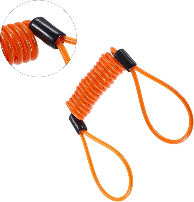 X AUTOHAUX Disk Brake Lock Motorcycle Alarm Disc Lock Security Reminder Cable Tool for Scooter Motorcycle Bike Brake Disc Orange