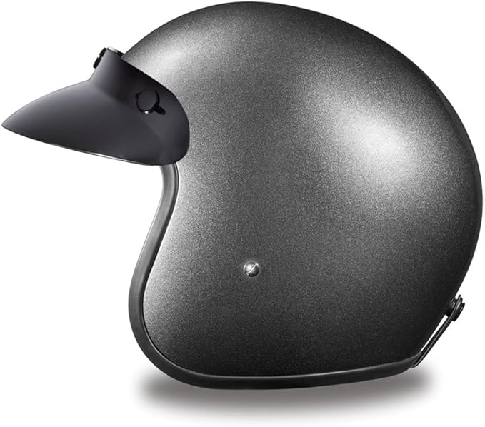 Daytona Helmets Retro 3/4 Open Face Motorcycle Helmet - Vintage Style, DOT Approved Helmet for Men & Women, Lightweight, Adjustable Fit, Removable Visor - Bike, Moped, Chopper, Scooter Helmet