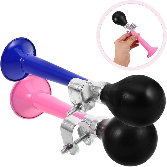 2pcs Metal Bicycle Air Horn Handlebar Horn Loud Sound Vintage Bike Bell for Mountain and Bikes Outdoor Riding Accessories