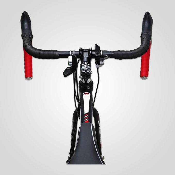 EUROBIKE YH-XC550 Road Bike for Men 54cm Frame Bicycle 700C Wheels Aluminium Rims 21 Speed Dual Disc Brake Commuter Bikes (30mm Rims)