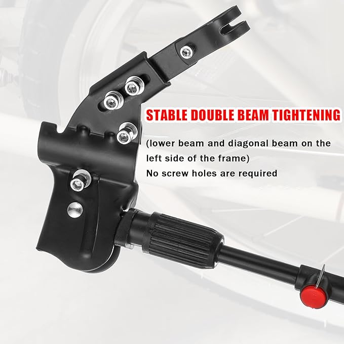 Bike Kickstand for Specialized Turbo Tero Turbo Vado Turbo Vado SL Venge Vita, Aluminum Adjustable Kickstand Foot Side Stand Suppor Rear Side Bicycle Stand with Non-Slip Rubber Foot,B