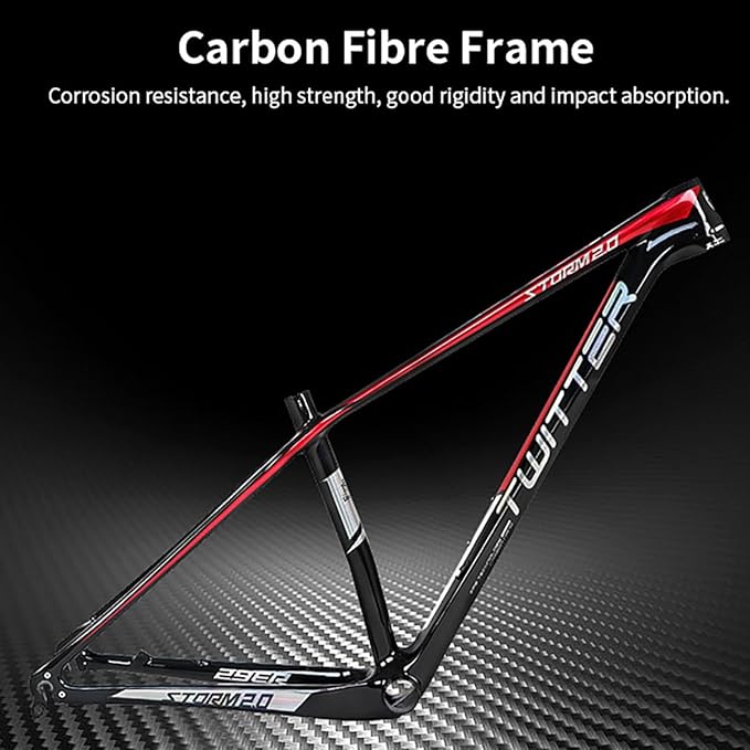 15''/17''/19'' Carbon Fiber Mountain Bike Frame 27.5er 29er XC Hardtail Quick Release 135mm Bike Frame Disc Brake Internal Routing
