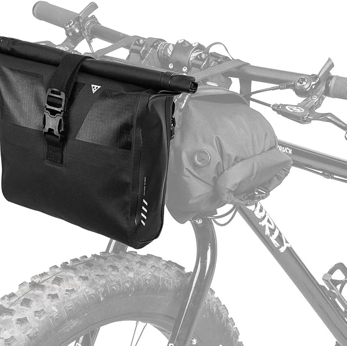 Topeak BarLoader Handlebar DryBag – 6.5L Waterproof Bikepacking Storage Bag with Roll-Top Closure & Quick-Mount System for Adventure and Touring Rides
