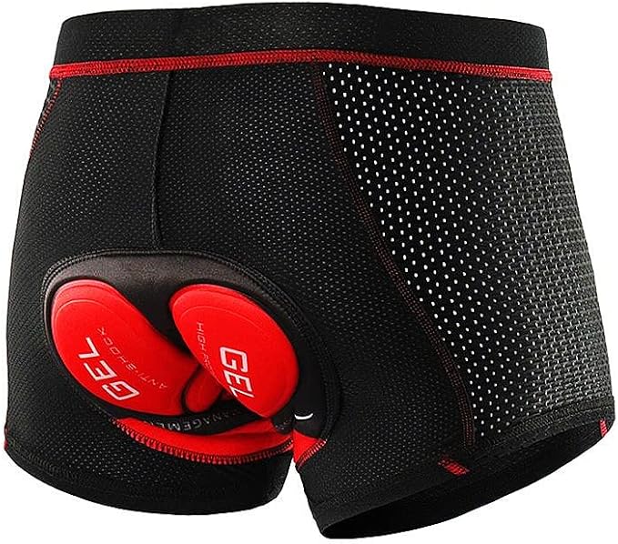 Mens Cycling Underwear Shorts 5D Gel Padded Bike Bicycle MTB Liner Undershorts Quick-Drying Breathable Underpants