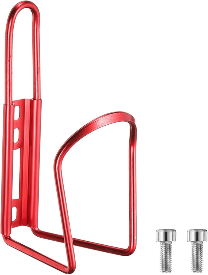 HARFINGTON Bicycle Water Bottle Cage Lightweight Aluminum Basic Bike Universal Water Bottle Holder Mount with Screws for Mountain Road Gravel