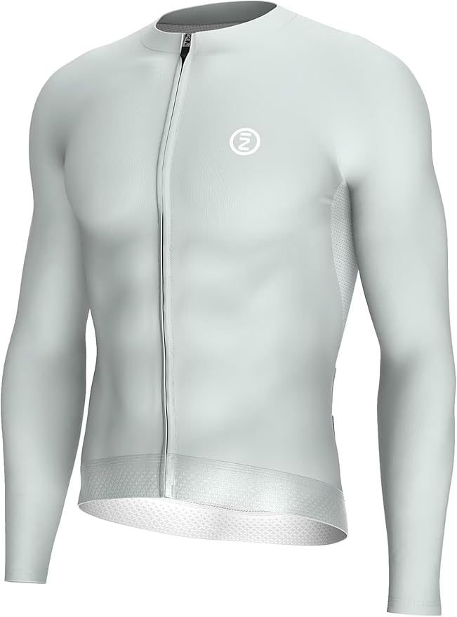 INBIKE Cycling Jersey Men, Long Sleeves Quick Dry Bike Shorts with Pockets, Moisture Wicking Bicycle Tops for Road Biking MTB