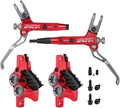 MEROCA IIIPRO E4 Hydraulic Disc Brake Set - 4-Piston MTB Brakes, 641N Braking Force, TUV Certified, Lightweight 475g, for Mountain/E-Bike/Folding Bicycles
