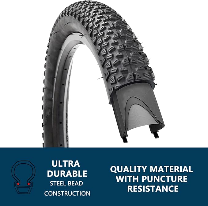SIMEIQI Bike Tires 26x1.95 Inch Bike Tire for Mountain Foldable Replacement Bicycle Tire