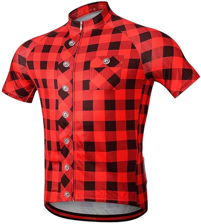 MOXILYN Men's Cycling Jersey Full Zip Riding Clothing Mountain Bike Tops Quick Dry - Bike Shirts
