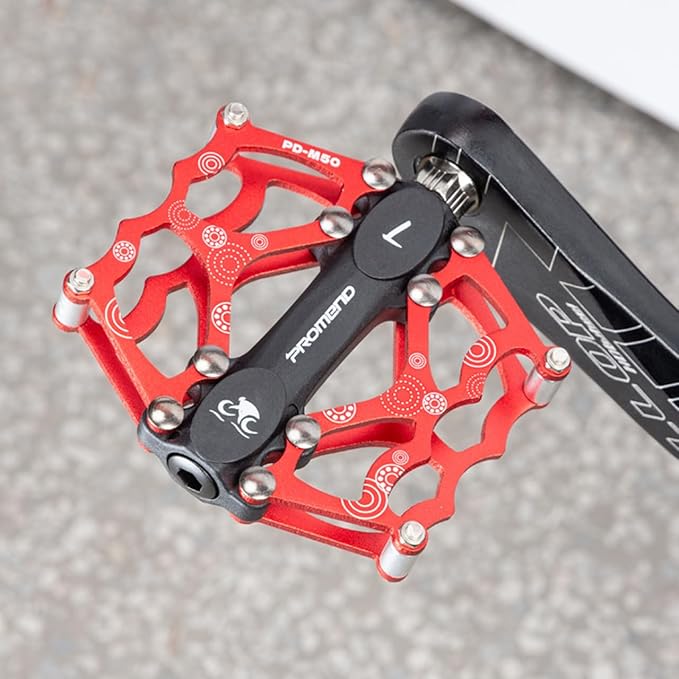 ‌Ultralight CNC Bike Pedals - Sealed Bearings Mountain/BMX/Road Pedals with Non-Slip Surface & 9/16" Chrome-Molybdenum Steel Spindle for MTB/Gravel/Cyclocross Bikes