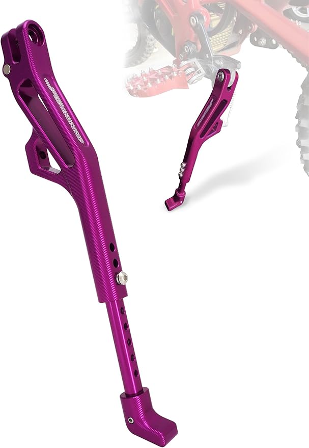 JFG RACING Kickstand for Surron Light Bee,CNC Foot Pegs Kick Stand for Electric Dirt Bike Surron Light Bee X and S/Talaria Sting/X160/X260-Purple