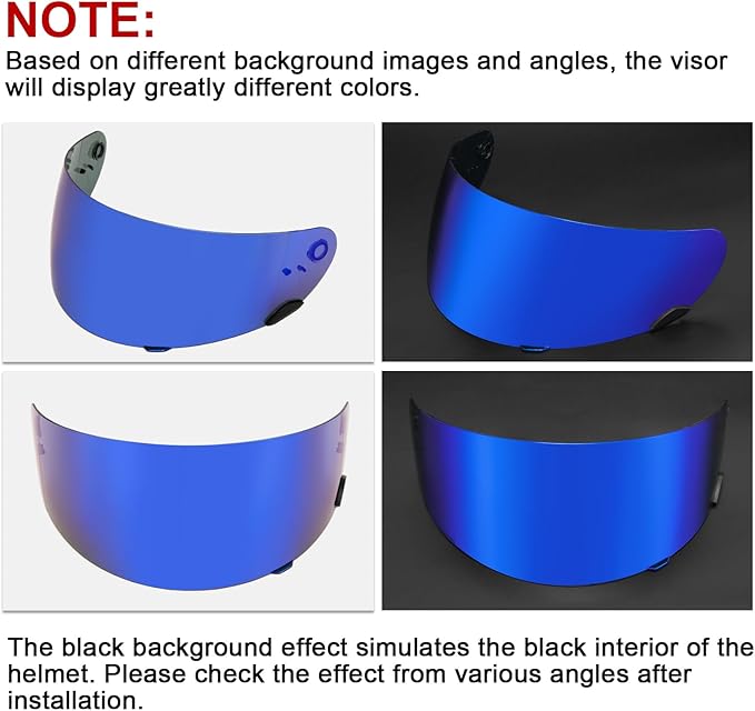 PSLER Qualifier Visor- Qualifier DLX Helmet Visor Motorcycle Face Shield Accessories Replacement for Bell Qualifier/Star/Vortex/RS-1/Revolver,Deep Blue