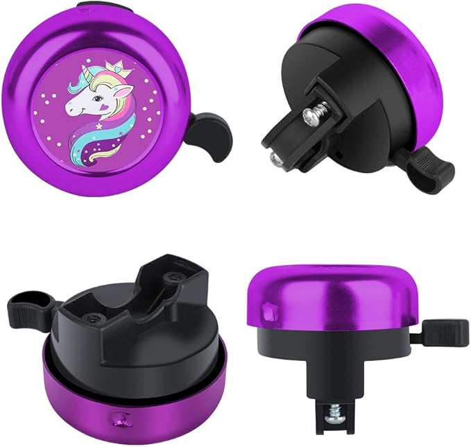 Unicorn Bike Bell for Kids Girls Boys,Adjustable Size Bicycle Bell Bike Accessories for Adult Women Men Clear Sound Bike Horns