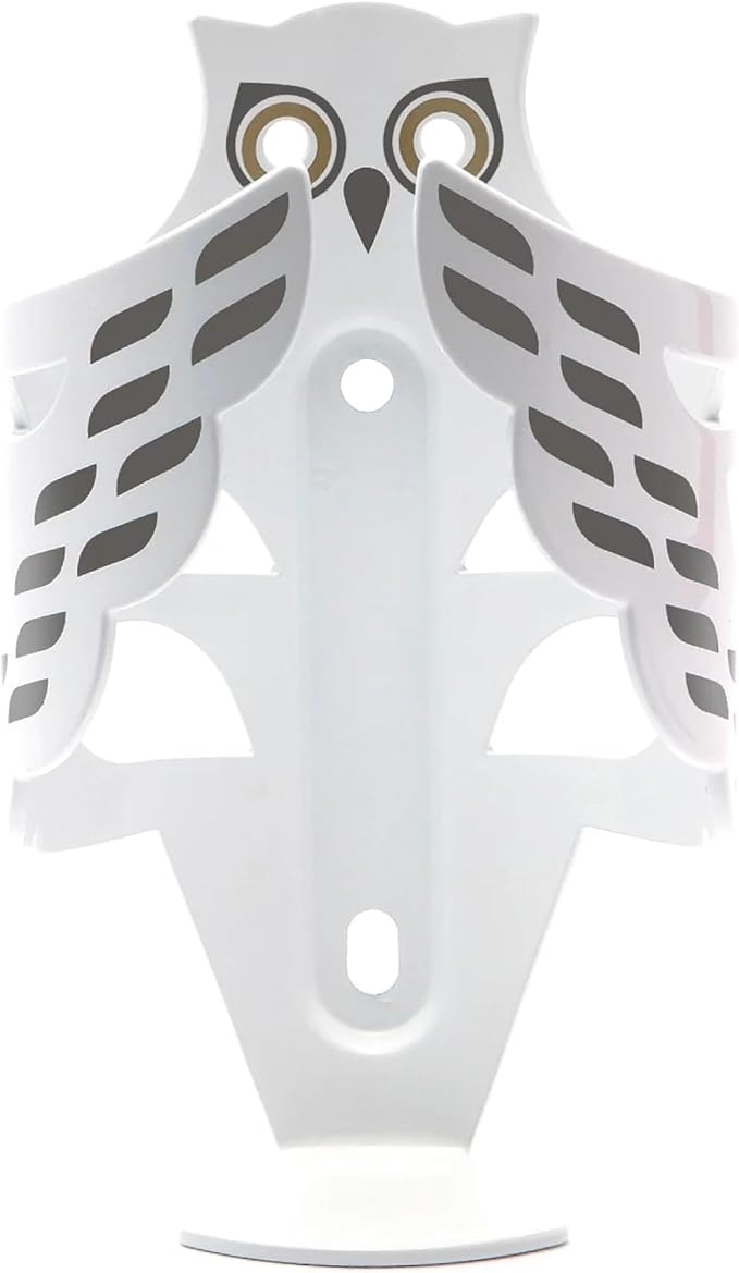 Portland Design Works Water Bottle Cage - Lightweight Water Bottle Holder for Bikes, Owl Cage, Snowy Owl