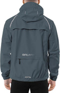 baleaf Men's Rain Jacket Waterproof Windbreaker Raincoat Running Cycling Hiking Gear Hood Lightweight Reflective Packable
