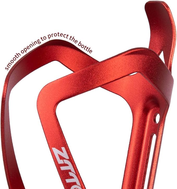 ZTTO Bike Water Bottle Holder Ultralight - Aluminum Alloy High Strength Bicycle Water Bottle Cage, MTB Bike Cup Holder, Bicycle Drink Cage Universal Bike Cup Holder for MTB, Road Bike (Red)