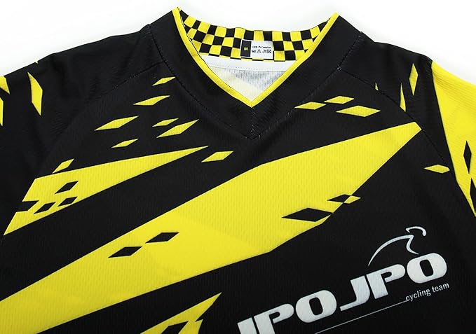 JPOJPO Men's Mountain Bike Jersey Long Sleeve MTB Off-Road Racing Downhill Motocross Shirts Quick Dry&Moisture-Wicking Tops