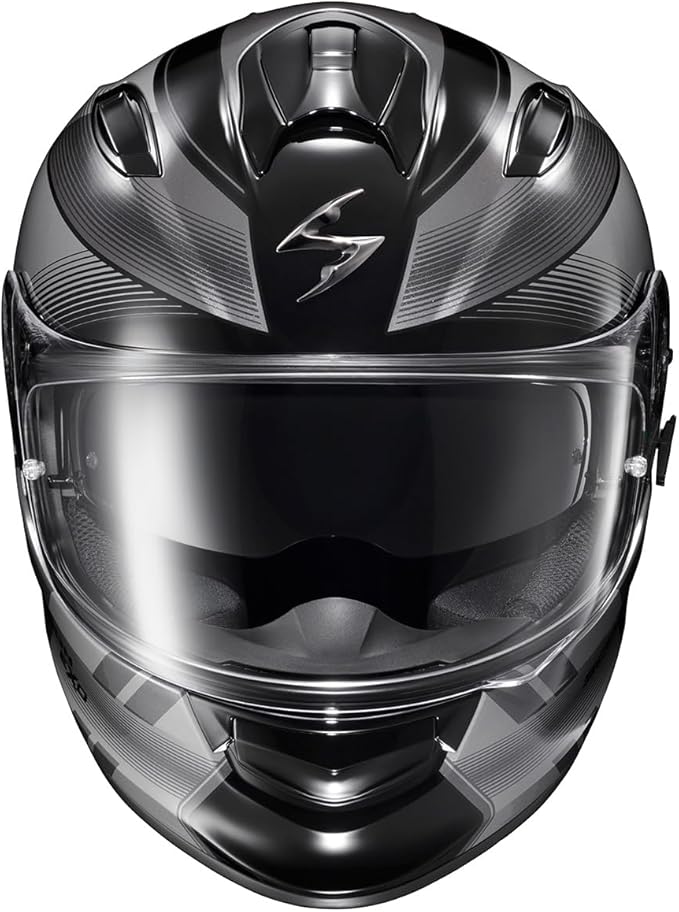 ScorpionEXO Ryzer Full Face Motorcycle Helmet with Pinlock Ready Shield with Integrated Speaker Pockets DOT ECE Approved Edge (Dark Grey - 2X-Large)