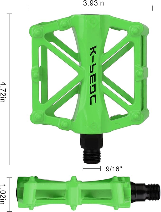 TXJ Sports Bike Pedals 9/16" Bicycle Pedals Mountain Bike, Aluminium Lightweight Platform Pedals for BMX MTB Road Bikes