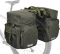 Large Saddle Bags for bike,Waterproof 50L Panier bag for Bicycles/MTB/E-Bike,Bike Trunk Bag With Reflective Stripes (Army green,50L)