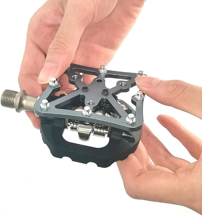 Clipless Clip-in Platform Adapter Pedal for Shimano SPD Pedals Aluminum Alloy Bike Pedal Adapter
