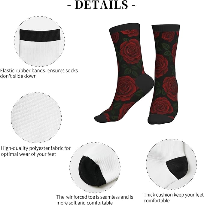 Crew Athletic Socks Funny Crazy Casual Sports Novelty Dress Socks for Women Men Running Hiking