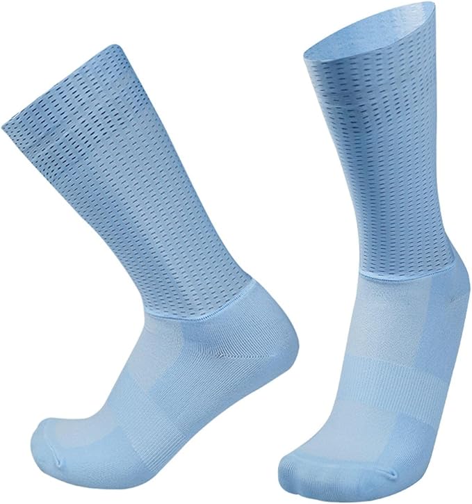 Aero Socks Cycling Men Women Mesh Fabric Breathable Sweat-Absorbing Silicone Non-Slip Cycling Aero Socks one size