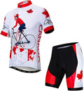 Hotlion Men's Cycling Jersey Sets Gel Pad Summer Bike Clothing Suit Breathable Bike Clothes with 3 Rear Pockets