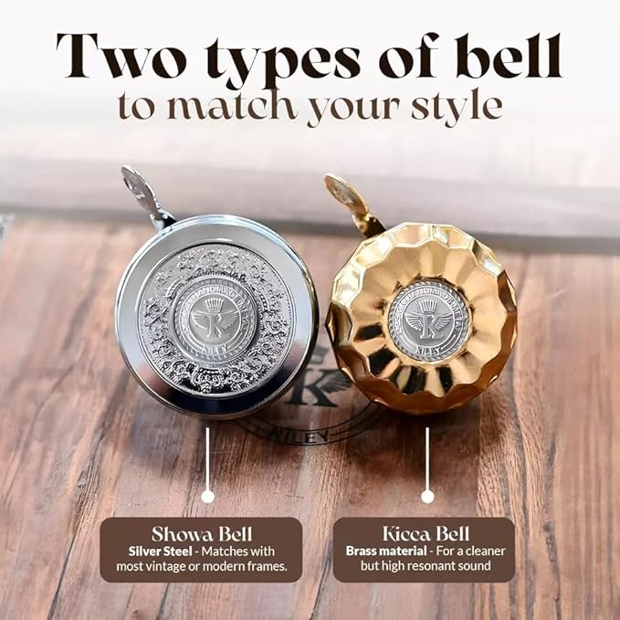 Showa Retro Vintage Classic Bicycle Bell Silver Bike Handlebar Ring Bell LM-025