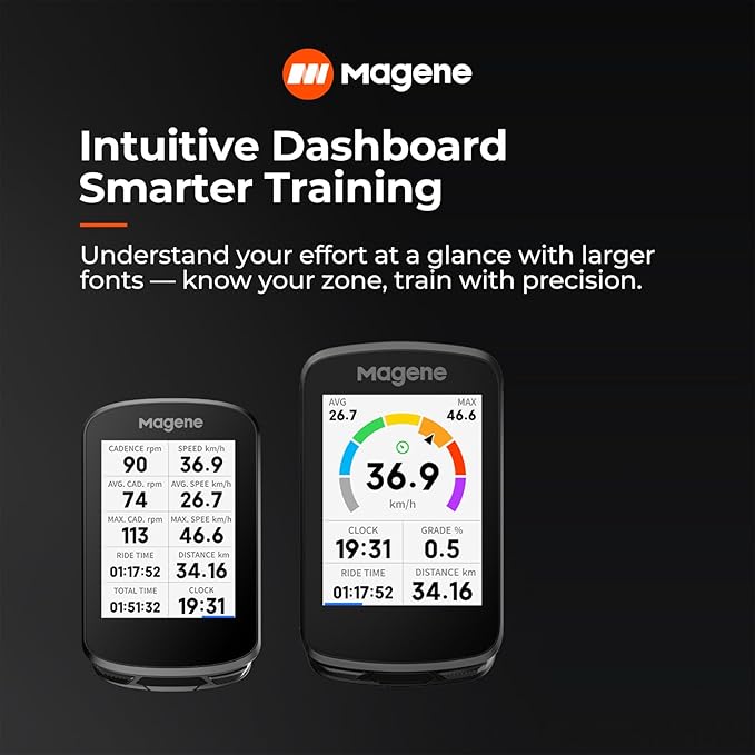 Magene C506 GPS Bike Computer - 2.4" Color Touchscreen, Smart Navigation, Fast WiFi & Bluetooth, Riding Assistant Wireless, Indoor Cycling & Training
