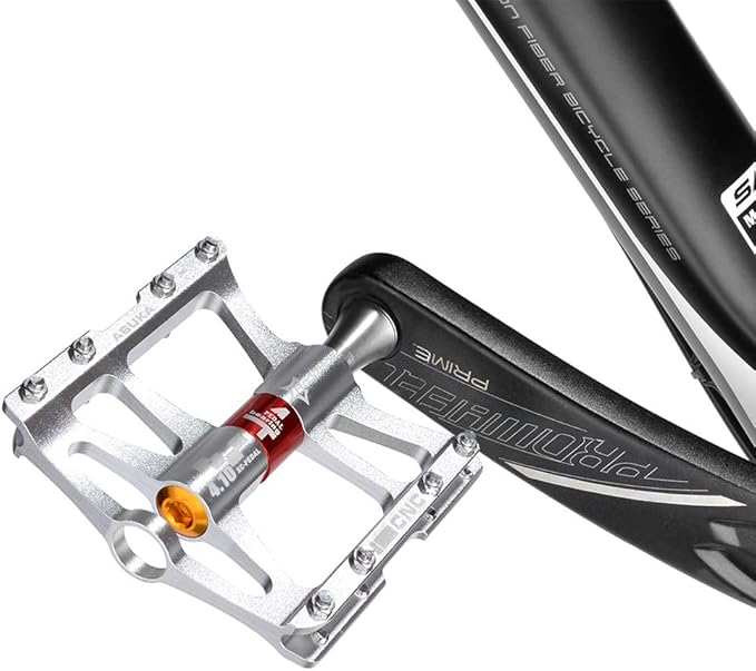 ROCKBROS 4 Bearings Mountain Bike Pedals MTB Padals Platform Flat Bike Pedals Aluminum Alloy 9/16"