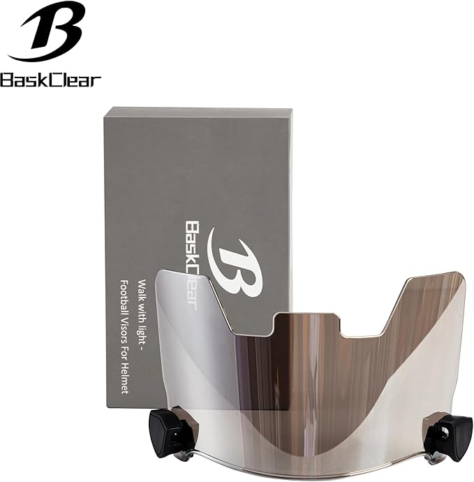 Football Visor Helmet Clear Visor, Scratch Resistant, UV Block, Anti-Fog, Anti-Cracking. Fits Youth and Adult Football Helmets.