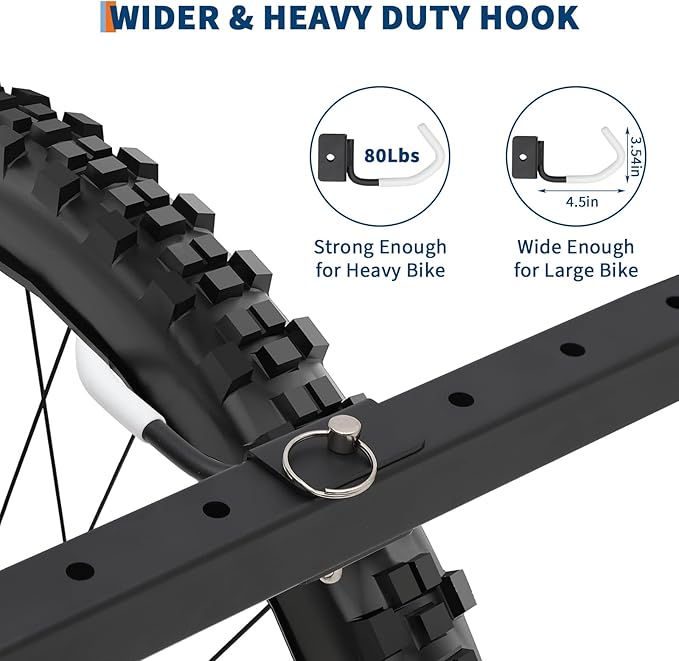 Towallmark Bike Storage Rack, Freestanding 5 Bike Storage, Stand Floor Bike Storage Rack for Garage Bicycle Organizer, Adjustable Height, Up to 300Lbs