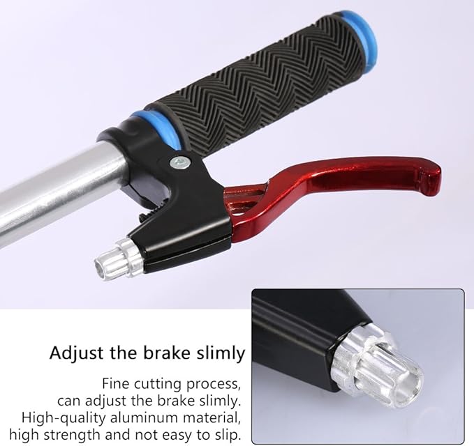 DISIWENE 1 Pair Bicycle Brake Lever, V-Brake Handlebar Aluminium Alloy Bike Brake Handle Universal 2.2cm for Most Bicycle, Road Bike, Mountain Bike (Red)