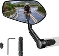 Bike Mirror for Handlebar, Bar End Bicycle Mirror, Anti-glare HD Glass Lens 360° Adjustable Rear View Mirror for E-bike, Mountain Bike, City Bikes & Scooter (Left 0.59-0.78")