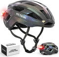 VICTGOAL Road Bike Helmet Adult Men Women with Detachable Magnetic Rear Light, Bicycle Helmet Adjustable Breathable Road Cycling Helmet for Road Mountain Riding
