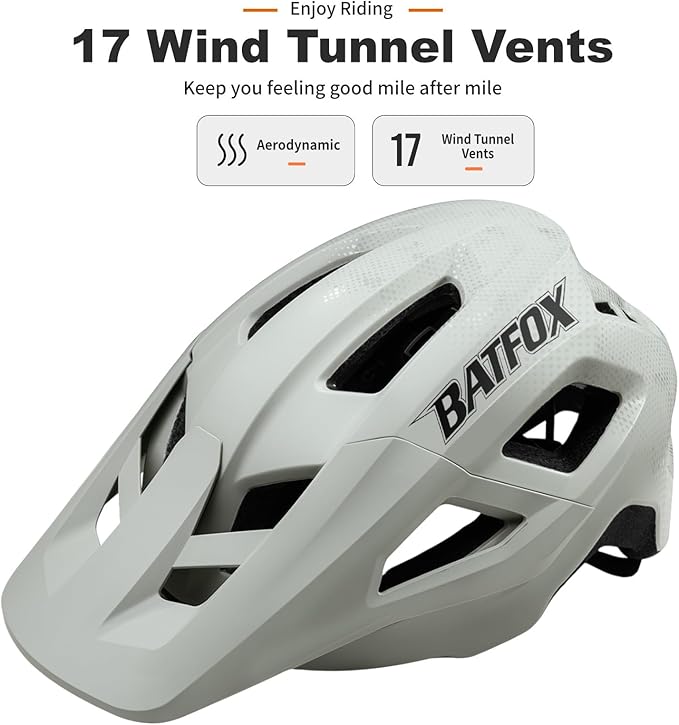 BATFOX NTA 8776 E-Bike & Mountain Bike Helmet for Adults Youth, E-MTB Cycling Helmet for Men Women (52-60CM)