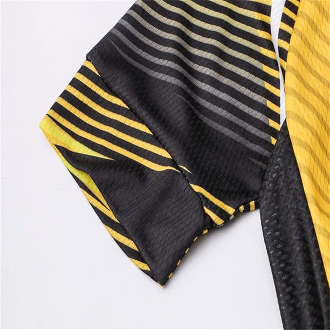 JPOJPO USA Cycling Jersey Men Short Sleeve Bike Shirts Biking Jersey Summer American Bicycle Tops with 3 Pockets Reflective