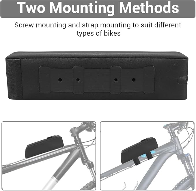 MiOYOOW Bike Frame Bag, Waterproof TPU Bike Top Tube Bag Bicycle Frame Storage Pouch with Installation Tool for Mountain Road Bike Cycling