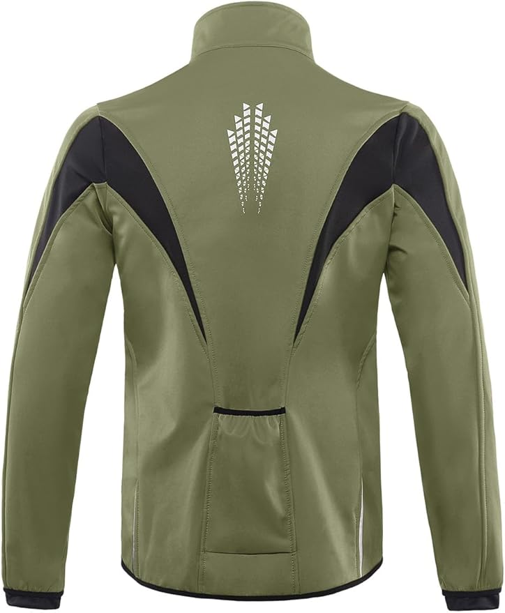 ARSUXEO Winter Warm UP Thermal Softshell Cycling Jacket Windproof Waterproof 15-k
