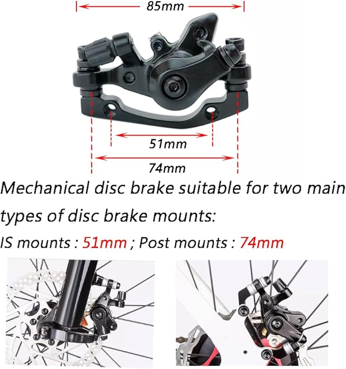 Bicycle Disc Brake Kit,Mechanical Disc Brake Kit,Including Front and Rear Mechanical Disc Brake Calipers with 160mm Rotor for Mountain Bikes,Folding Bikes,Road Bikes