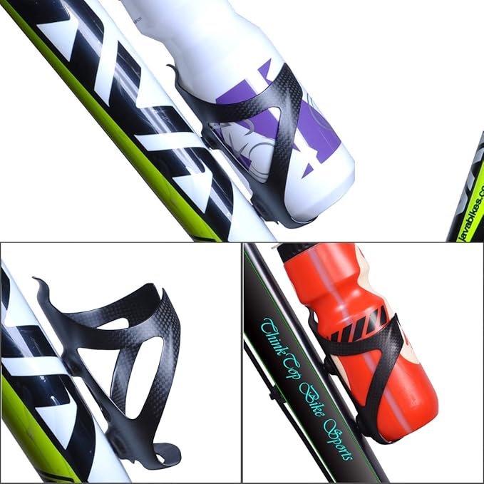ThinkTop Ultra-Light Full Carbon Fiber Bicycle Bike Drink Water Bottle Cage Holder Brackets for Road Mountain Bike MTB Cycling