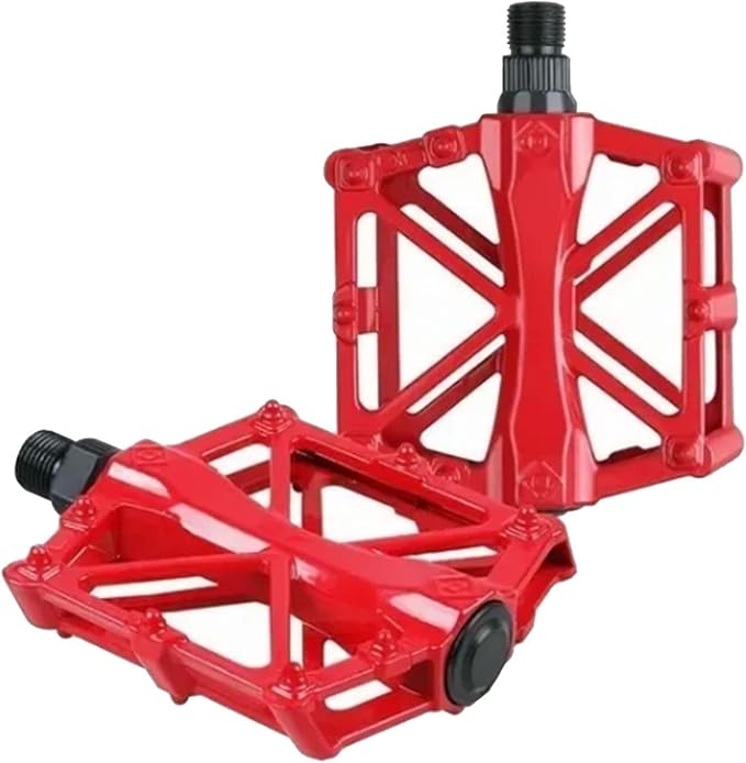 Mountain Bike Pedals Aluminum Alloy Stable Hollow Design Light Weight High Strength Wide Road Bike Pedal Set