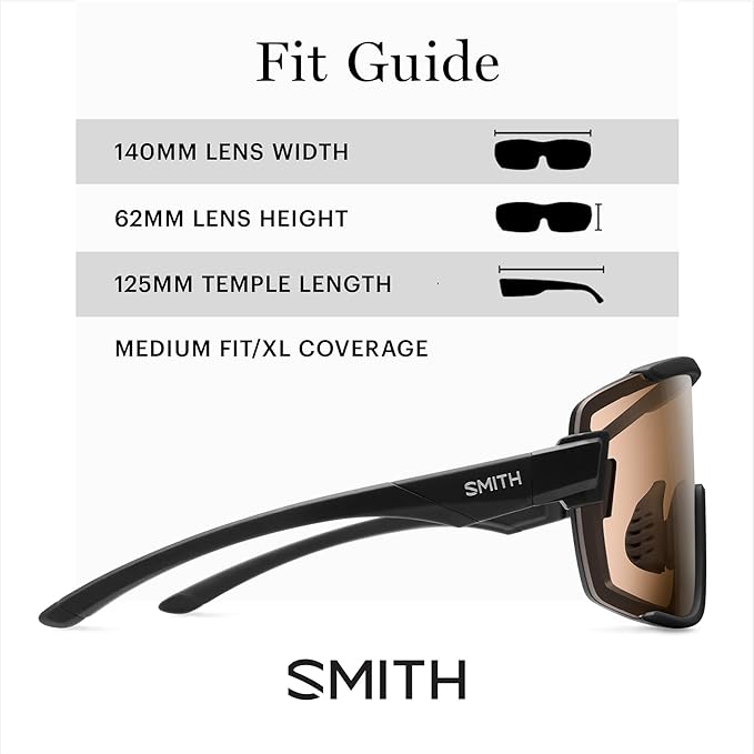 SMITH Wildcat Sunglasses with ChromaPop Shield Lens – Performance Sports Sunglasses for Biking & More – For Men & Women