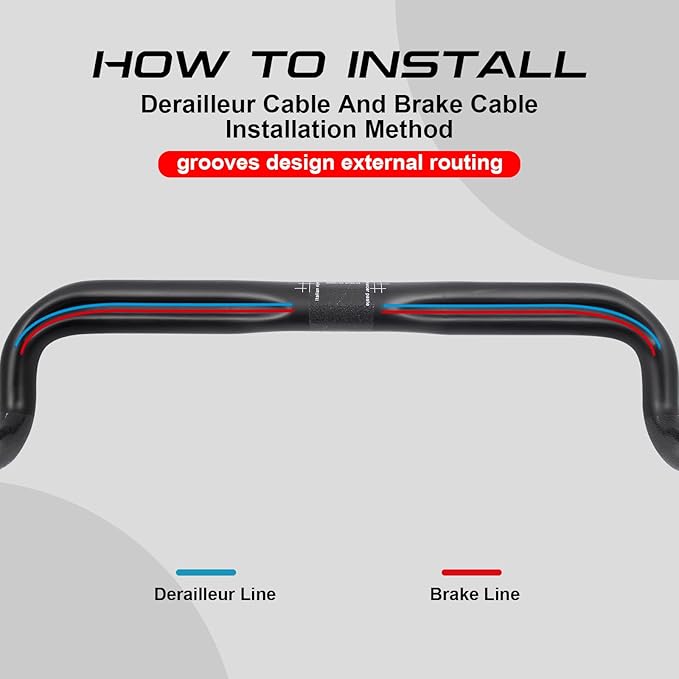Road bike handlebars, Alpha Pascal carbon fiber bike handlebars 31.8mm drooping handlebars 380mm,aero bars for road bike UD matte bike accessories