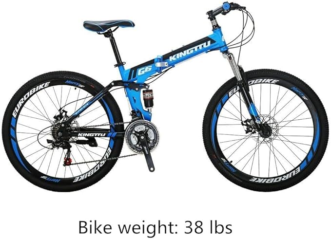 EUROBIKE 26 in Folding Mountain Bikes for Adult Men and Women G6