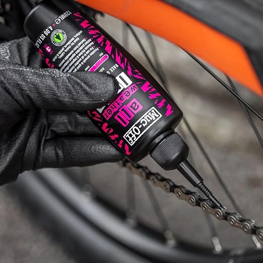 Muc-Off All-Weather Chain Lube, 4 fl oz - Bike Lube Refill, Bike Chain Oil, Chain Wax for All Weather Conditions - Biodegradable Bike Lubricant and Bicycle Chain Oil