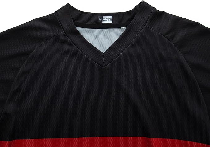 JPOJPO Men's Mountain Bike Jersey Long Sleeve MTB Off-Road Racing Downhill Motocross Shirts Quick Dry&Moisture-Wicking Tops